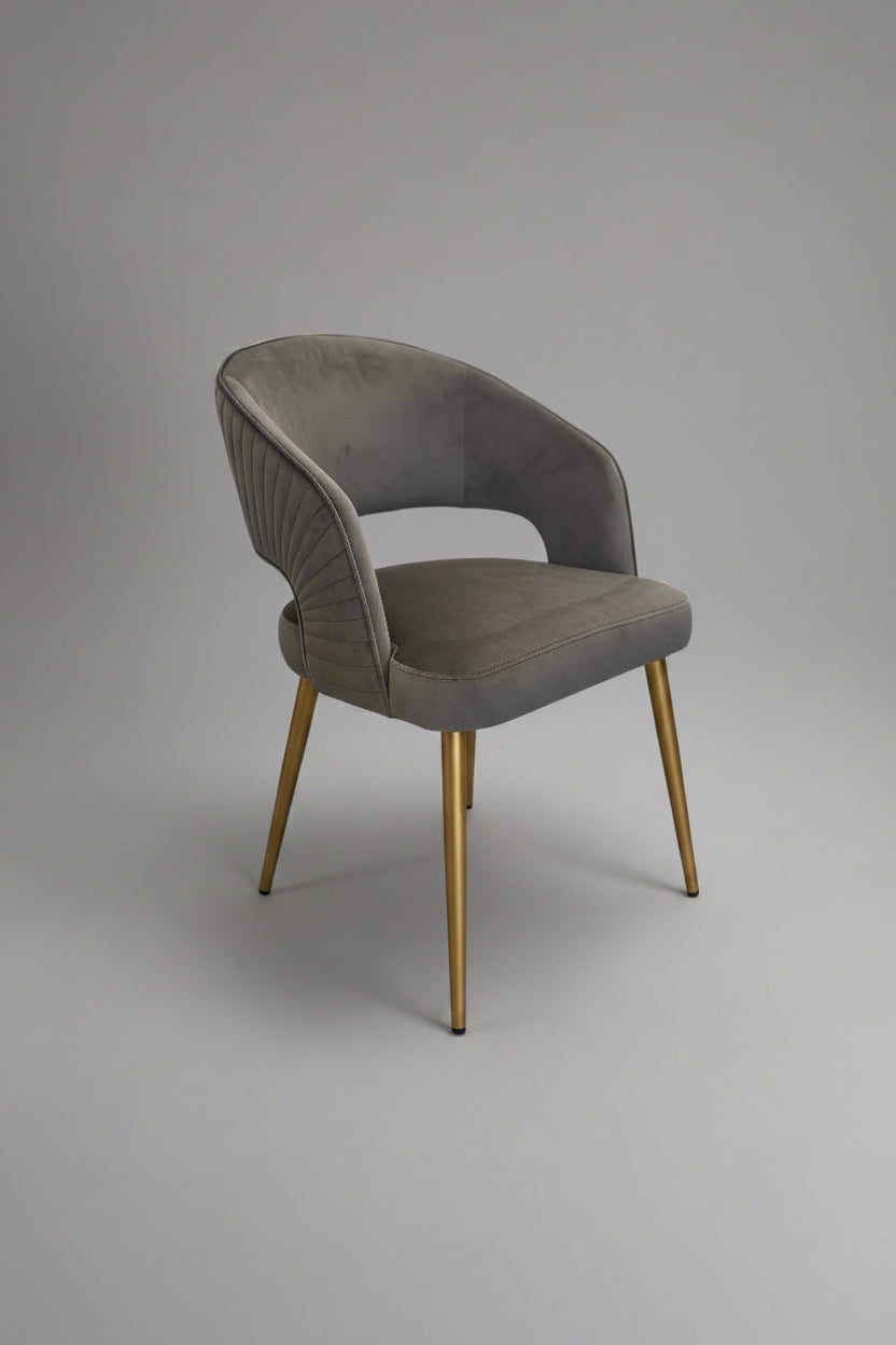 Bella Chair | Grey Velvet