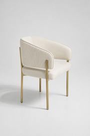 Tiffany Pleated Chair | Offwhite Velvet