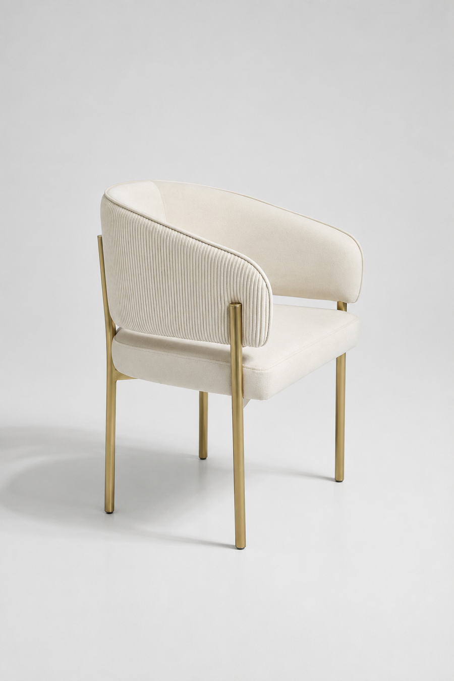 Tiffany Pleated Chair | Offwhite Velvet