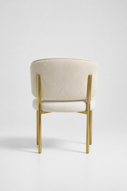 Tiffany Pleated Chair | Offwhite Velvet