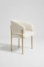 Tiffany Pleated Chair | Offwhite Velvet