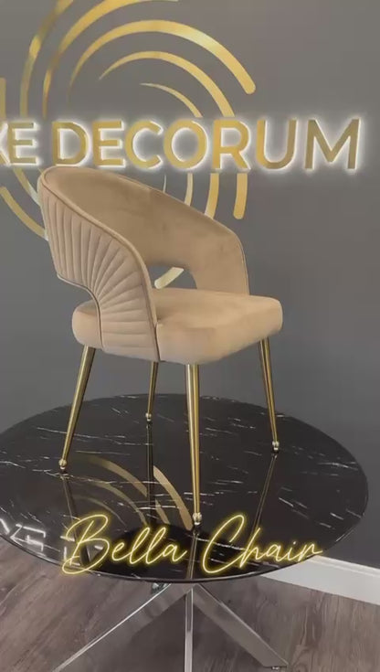 Bella Chair | Mink Velvet