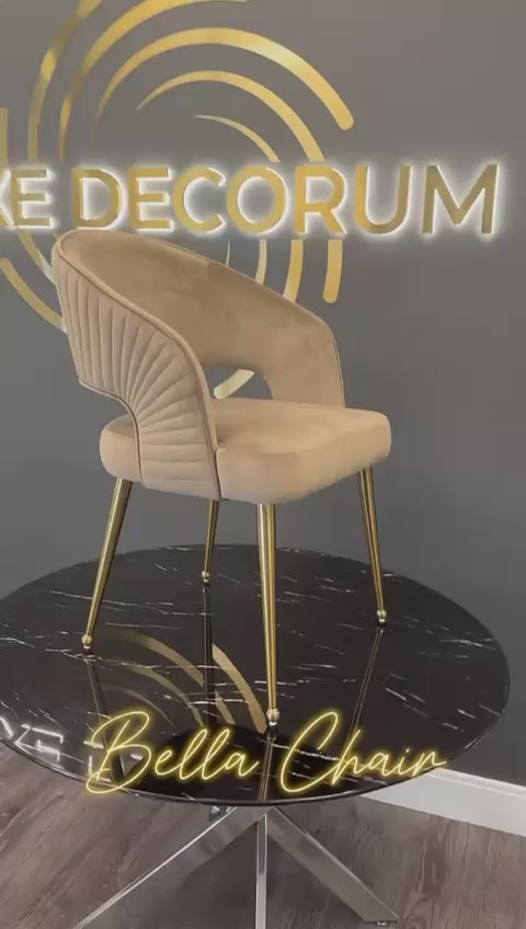 Bella Chair | Mink Velvet