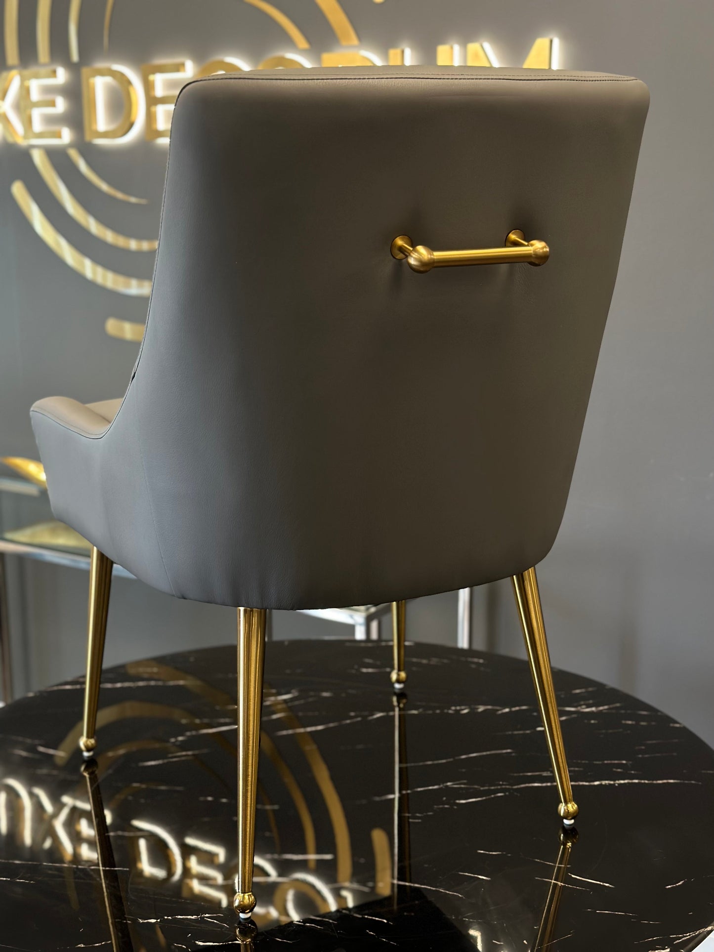 Diore Chair - Brushed Gold Legs