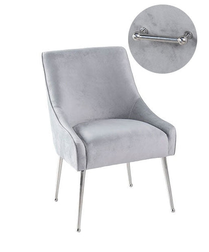 Diore Chair - Brushed Silver Legs