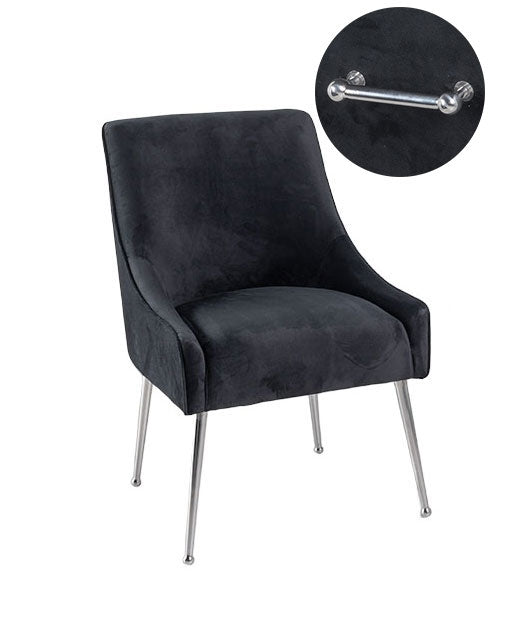 Diore Chair - Brushed Silver Legs