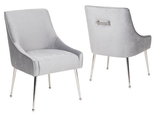 Diore Chair - Brushed Silver Legs