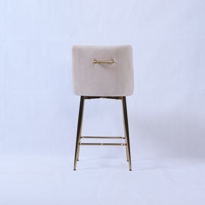 Caviar Counter Stools - Brushed Gold Legs