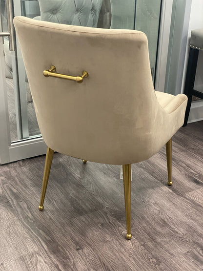 Diore Chair - Brushed Gold Legs