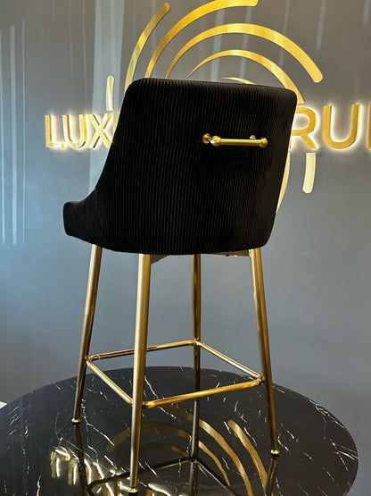 Caviar Counter Stools - Brushed Gold Legs