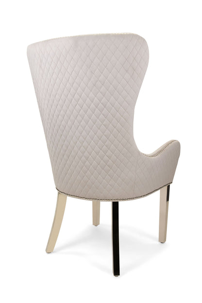 Gabbana Armchair - Silver Steel Legs