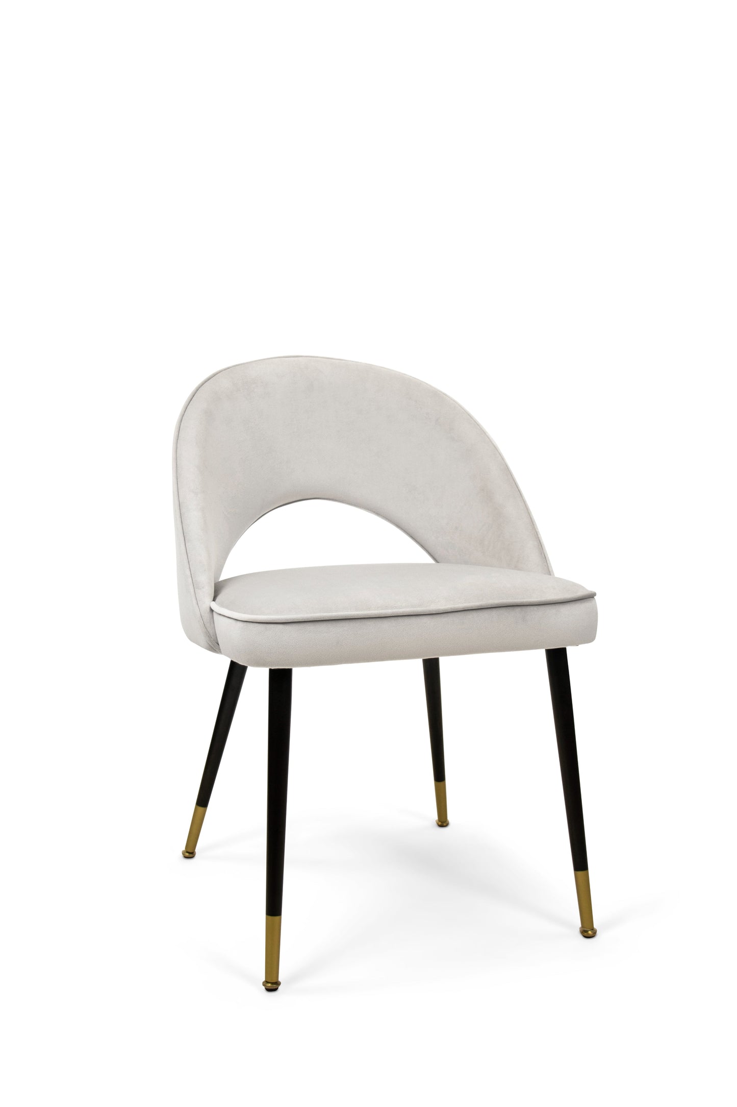 Selena Chair - Black Metal Legs with Gold Tip