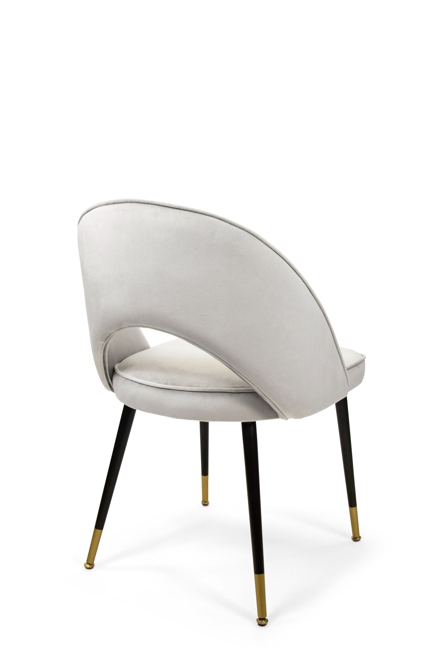 Selena Chair - Black Metal Legs with Gold Tip