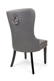 Xini Chair | Gray Velvet Wood Legs
