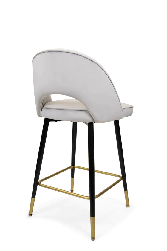 Selena Stools | Silver Velvet
